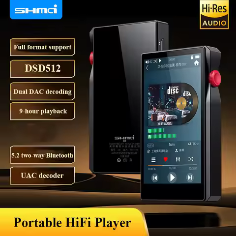 HIFI Lossless MP3 Portable Music Player 2PCS ESS9038 DAC Two-way Bluetooth 5.2 LDAC Audiophile Walkm