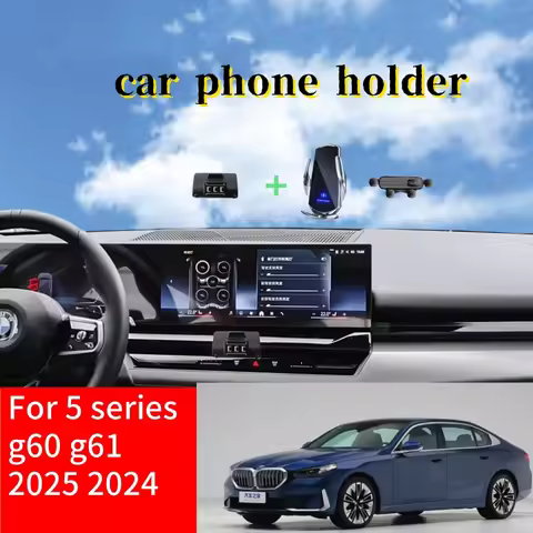 For BMW 5 Series I5 G60 G61 2024 2025 Car Phone Holder Strong Special Fixed Bracket Base 15W Wireles