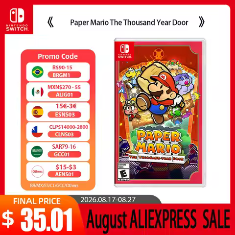 Nintendo Switch Game Deals - Paper Mario The Thousand Year Door -Physical Game Card RPG Genre for Ni