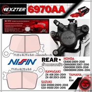 6970AA NEXZTER Rear Brake Pads CB400 CBR600RR CBR1000RR ZX6R ZX10R ZX8R/R800 R1000/R1 R1M R6 zx-6r z