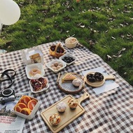 啡色格仔野餐墊 200x200cm picnic mat
