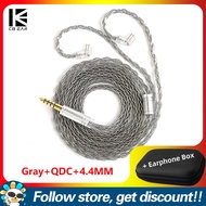 KBEAR สาย ST12 4N 8-Strand สายเคเบิลอัพเกรดชุบเงิน3สี3.5/4.4มมปลั๊ก2PIN/QDC Optionals 1.2M สายหูฟังส