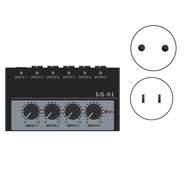 -01 4 Channel Mixer 4 Input 1 Output DC 5V Portable Mini Audio Mixer 4 Channels Mixers Mixing Consol