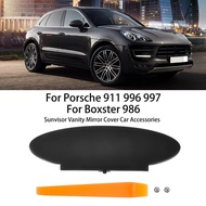 Sun Visor Vanity Mirror Cover Black Replacement Parts Fit For Porsche 996 997 911 Carrera 986 Boxste