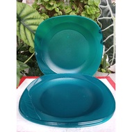 Tupperware Turquoise Crystal plate (4)/tupperware Crystaline plate