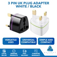 3 Pin UK Plug Adapter - Compact, Universal, Lightweight, Simple Design, Travel