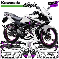 Decal Sticker Striping Lis Motif  Ori/Standar Ninja RR 150 SE PUTIH 2013 / Ninja RR SE 2013 Putih / 