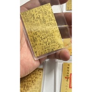 Lucky high-end charm, phone sticker, wallet insert - 24 Carat9999 - 2mg - 5 Models - AU Gold standar