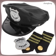 Cop Costume Captain Hat Caps for Kids Police Suit Cosplay Accessories Miss Child