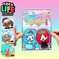 Học liệu bóc dán quiet book ngôi nhà bằng giấy Tocaboca Freeze and Fire cho trẻ em H20