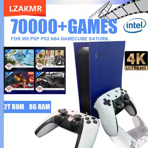 Win11 Game Console G11 70000+Classic Games 2T HDD 4K HD For WII PSP PS2 XBOX SATURN Wireless Control