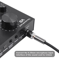 1/2 Pcs 1/4inch To 1/8inch Stereo Headphone Adapter Male To Female 6.35mm Jack To 3.5mm Socket Stere