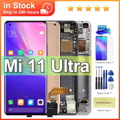 6.81'' Tested For Xiaomi Mi 11 Ultra LCD Display Touch Screen Digitizer Assembly For Mi 11Ultra M210
