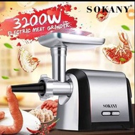 SK088 SOKANY 3200W Multifunctional Stainless Steel Minced Electric Meat