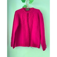 Fresh Fuchsia Color Sweater Coat