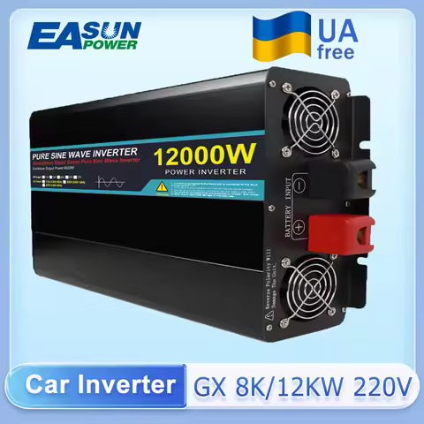 EASUN Inverter 12KW 8KW Pure Sine Wave Solar Power Inverter 12V 24V 48V To AC 220V 8000W 12000W Tran