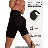 PLAIN YOGA RUNNING CYCLING SHORTS WITH 2 SIDE POCKET FOR WOMEN (SMALL TO 5XL )