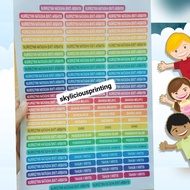 Sticker Nama 🔸Sticker Buku 🔸Sabah