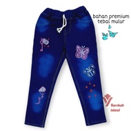 Girls' Jeans 1-12 Years Old with Butterfly Embroidery Variations Girls' Long Jeans Girls' Jeans Girl