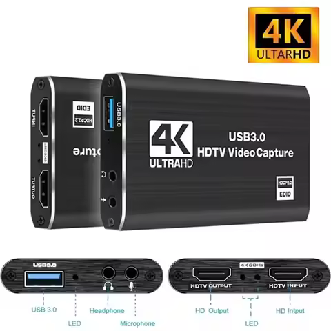 USB 3.0 4K HDTV Video Capture Card HDMI-compatible Video Recorder Grabber For PC PS4 OBS Game Record