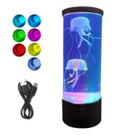 7 สี โคมไฟแมงกะพรุน โคมไฟชาร์จ ไฟ led ห้องนอน ไฟแต่งห้องนอน jellyfish lamp โคมไฟลาวา lava lamp ของขว