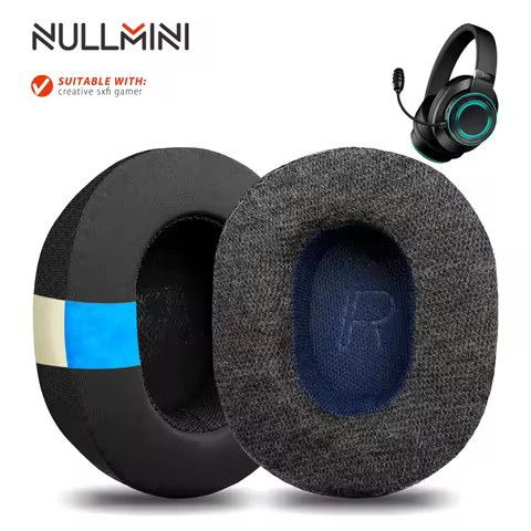 Nullmini Earpads Suitable for Creative Sxfi Gamer Headphones Replacement Ear Cushion Pads Headband