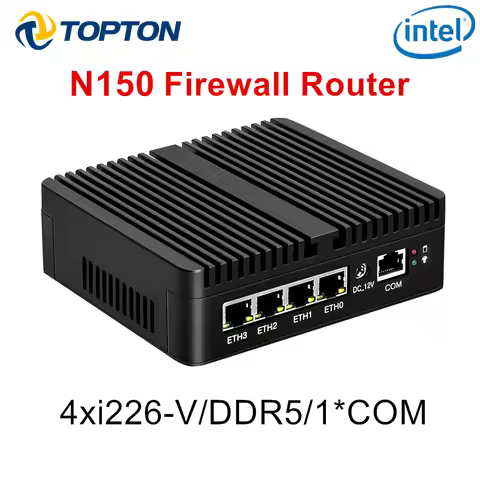 12th Gen Intel N150 Firewall Router 4x i226-V 2.5G LAN J6412 J5005 6305 N6211 Fanless Mini PC Barebo