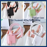 For Huawei 40W Soft silicone charger cover 140m cable protector Android USB port protector for p30 p