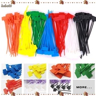 BEBETTERM 100pcs Cable Tag Easy Mark Tag Labels Self-locking Zip Ties Mesh Wire Marker Colorful Tag