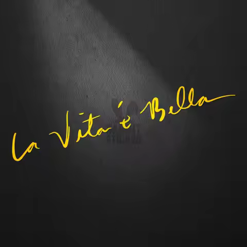 La Vita è Bella Life Is Beautiful Cool Stickers for Car Bumper and Door Motorcycle Helmet Street Rac