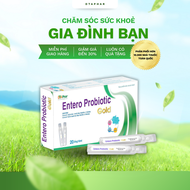 Men uống Entero Probiotic Gold hỗ trợ tiêu hoá bổ sung lợi khuẩn đường ruột Hộp 20 ống