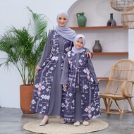 GAMIS COUPLE IBU ANAK BAHAN MAXMARA KOMBINASI WOOLPEACH