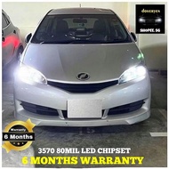 Toyota Wish 2nd Gen - 6500k White LED Headlight / Fog Light Bulb - 9005 9006 H7 H8 H9 H11 H1 HB3 HB4