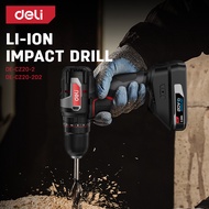DELI Cordless Li-ion Impact Drill (20V / 50Nm / 10mm / 3600bpm / Brushless) DE-CZ20-2 / DE-CZ20-2D2