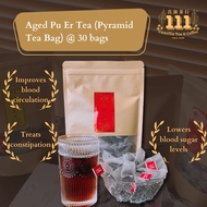 [Camellia 111 Tea] Aged Pu Er 陈年普洱 (Pyramid Tea Bags) @ 30 pcs