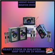 A66 TWS RGB Wireless Bluetooth Dual Microphone Karaoke Family KTV Portable 3D Stereo Speaker