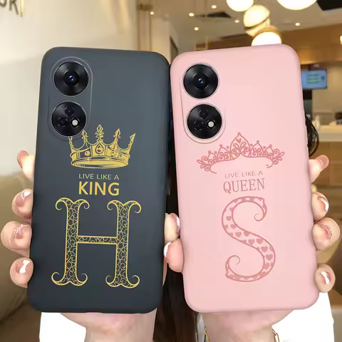 Phone Case For Oppo Reno 8 T 4G 5G King Letters Silicon Matte Fashion Back Cover For Oppo8T Reno8T R
