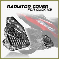 ▪ ❖ ◳ HONDA RADIATOR COVER CLICK 125i 150i V2 V3 RADIATOR COVER CARBON FOR MOTORCYCLE