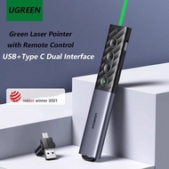 UGREEN Rechargeable Powerpoint Clicker 2 in 1 【Green Laser Pointer】