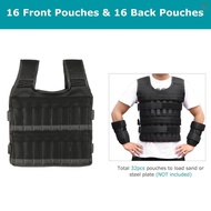 Max Loading 15kg/35kg Adjustable Vest Weight Exercise Weight Loading Cloth Strength Training with 6k