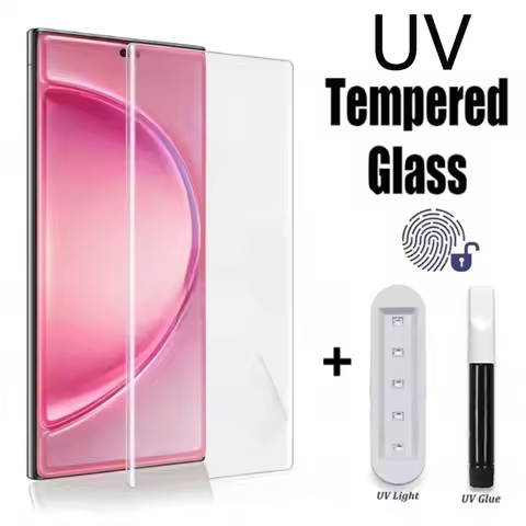 UV Tempered Glass For iphone 17 16 Pro Max Liquid Full Glue Screen Protector Apple 12 13 Mini 17 11 