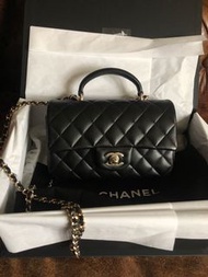 ❌SOLD❌🎄🎄Chanel CF mini 20 with handle 黑羊淡金扣