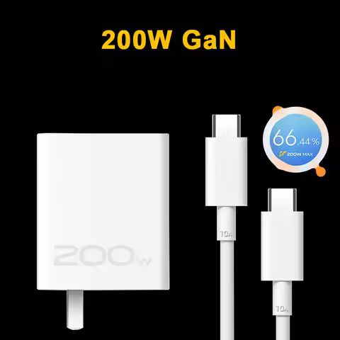 200W GaN Super Flash Charger for Vivo iQoo 10 Pro 10 9T 9 Pro 8 Pro 7 Compatible with 120W 66W 1.5M 