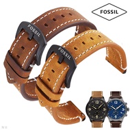 22mm Quick Release Genuine Leather Watch Band for Fossil JR1401 FS5088 FS4656 - Vintage Style Replac