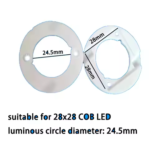 10 pcs/lot Chip Holder COB LED Mounting Bracket 13x13mm/19x19mm/28x28mm/38x38mm for 11mm/17mm/23mm L