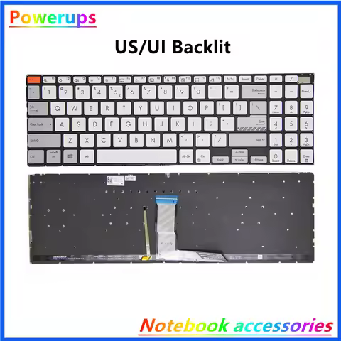 New Original Laptop US/UK/UI/RU/SP/LA Backlight Keyboard For Asus Vivobook Pro15 16X K3500 X3500 M35