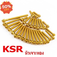 น็อตสแตนเลสชุดแคร้งเครื่องKSR/น็อตเลสแคร้งเครื่อง KAWASAKI รุ่น KSR 110 ( 27 ตัวครบชุด)/ชุดแท้งKSR/อ
