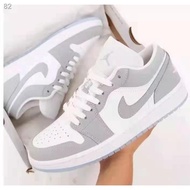 COD✙∋New AJ1 Air Jordan 1 Low Paris  Cut Small Dior Unisex White Grey Men's and Women's Shoes