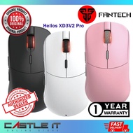 Fantech HELIOS II PRO S / XD3V3 4K8K - BLACK WHITE GREY PINK Wireless Gaming Mouse Pixart3370 RGB