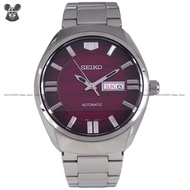 SEIKO SNKN05K1 Men's Analog Watch Retro Classic Automatic Day Date 47mm SS Bracelet Red *Original